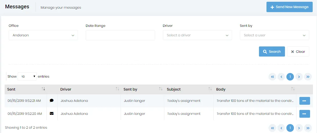Manage Message