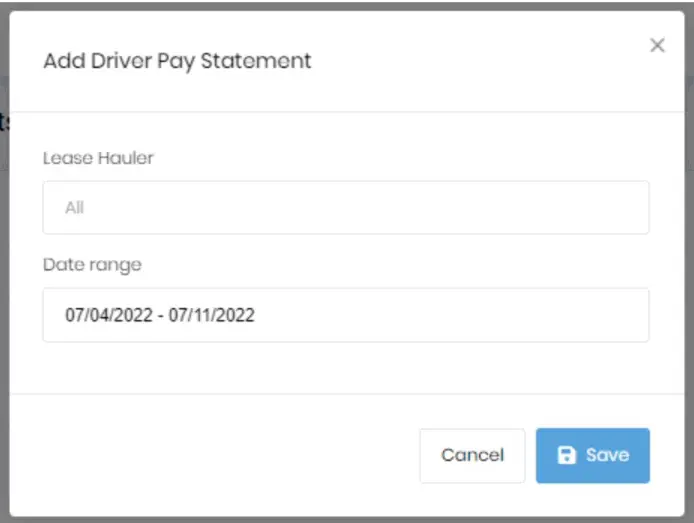 driver pay statement details