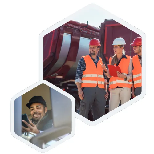 dump truck driver and dispatcher