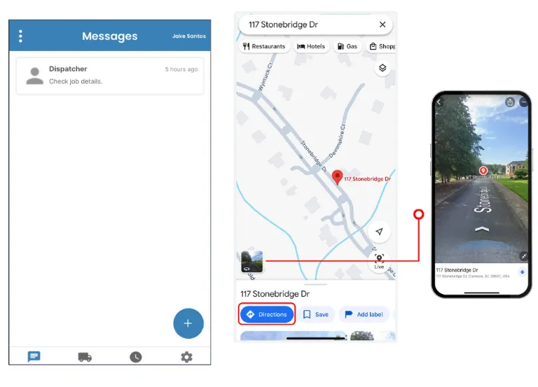 drver app navigation tools